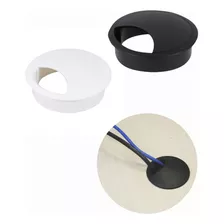 Passa Fio/cabo Para Moveis 59mm Branco/preto 2 Unidades