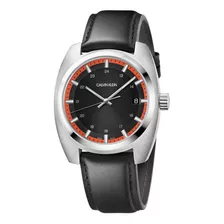 Reloj Calvin Klein Achieve De Cuero Plateado Para Hombre K8w311c1