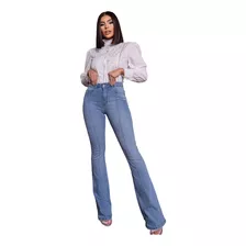 Calça Biotipo Jeans Feminina Flare Petit