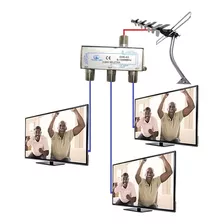 Chave Divisor Antena Tv 3 Saídas 5-900mhz Tv Digital