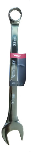 Llave Combinada Cromada Wembley 33mm Acero Cr-v 7953 Dgm Gris
