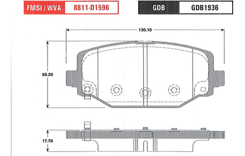 Balatas Trw Traseras Vw Routan 2012 A 2014 Foto 2