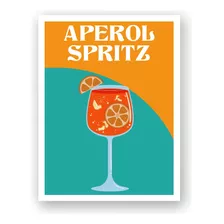Poster Imprimible Aperol Spritz Cocktail Poster Digital Deco