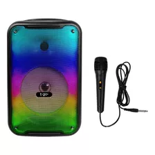 Parlante Portátil Bluetooth Radio Fm Luces Colores Mp3 Usb