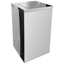 Lixeira Quadra Inox 50 Litros Basculante