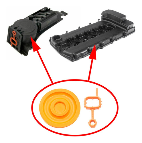Membrana Valvula Pcv Porsche Cayenne 3.6l 2007 - 2012 Foto 2