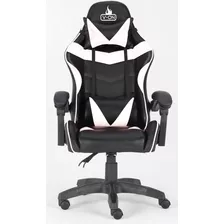 Silla De Escritorio Vonchairs Legion Gamer Ergonómica Blanca Con Tapizado De Cuero Sintético