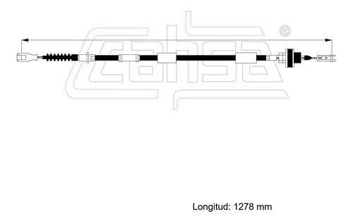 Cable Embrague Para Isuzu I-mark 1981 1.8l Cahsa Foto 2