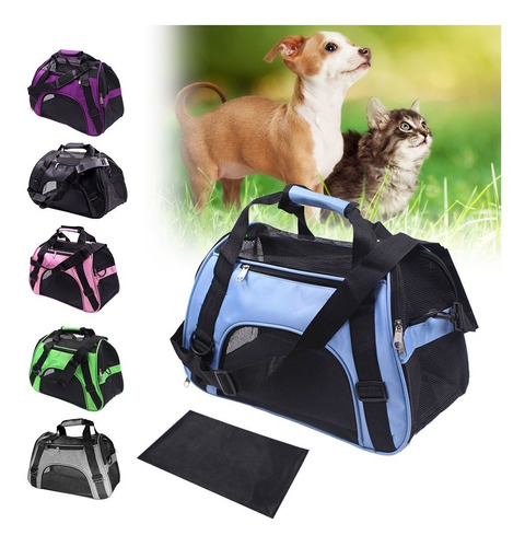 Bolsa De Mascotas Plegable Transportadora Para Gatos Perros