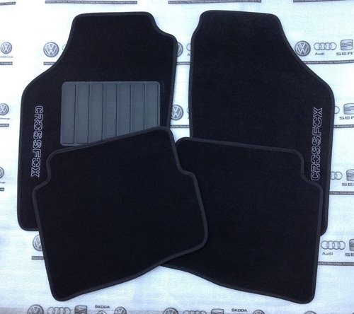 Set 4 Tapetes Original Vw Crossfox 2007-2015 Alfombra Negro Foto 2