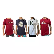 Kit 4 Camisetas Camisas Masculina Multimarcas Surf Oferta