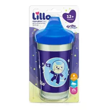 Copo Infantil Antivazamento 320 Ml Brilha Escuro Azul- Lillo