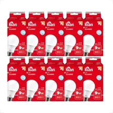 Kit 10 Lampada Led E27 9w Branca Ou Amarela Casa E Comercio 