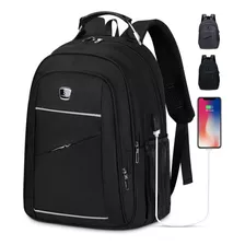 Mochila Para Portátil De 15.6 Pulgadas De Negocios Urbana Mochila Impermeable De Viaje Deportiva Hombre De Gran Capacidad Con Puerto De Carga Usb