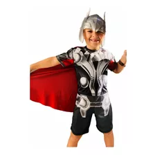 Roupa Infantil Fantasia Curta Com Enchimento Thor