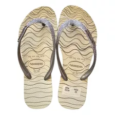 Sandalias Havaianas Slim Reveillon Silver Bright