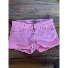 Short De Mezclilla Likra Rosa Talla 24 Marca Zara