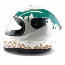 Casco Infantil Luz Led Cerrado Niño Niña Moto Bici Scooter 