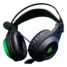 Auriculares Gamer Vsg Kuiper Negro Con Luz Verde Led