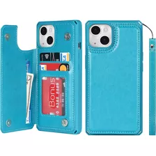 Funda Icovercase Para iPhone 13-liso Azul