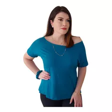 Blusa Feminina Decote Ombro Ciganinha Soltinha Plus Size