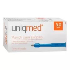 Punch 3.0 Para Biopsia Uniqmed Com 10 Unidades Descartavel