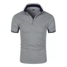 Camisa De Polo De Negocios Masculina Con Mangas Cortas De 