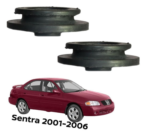 Par Gomas Soportes Sup Radiador Sentra 2001 Nissan Foto 2