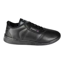 Zapatilla Fokker Deportiva En Cuero Ecológico Negro/blanco