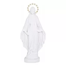 Imagem Nossa Senhora Das Graças 32 Cm Pó De Mármore Auréola