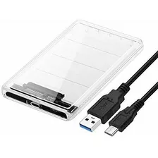 Axgear Usb-c Transparente Sata Hdd Externo Disco Duro Sdd Ca