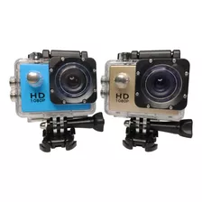 Cámara Deportiva Cam Sports Fhd 1080p Lcd 30m A Prueba Agua 