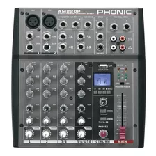 Mixer Am220p Phonic Usb De Reproducción