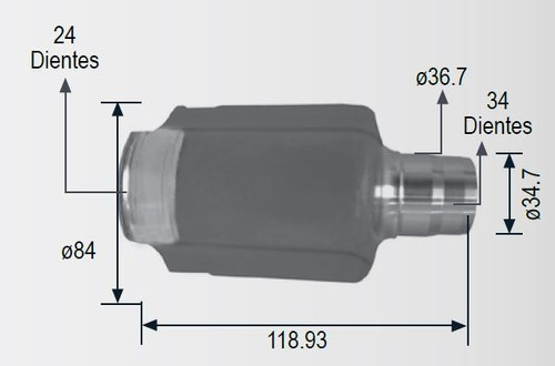 Espiga Lado Caja Der/izq Chevrolet Captiva 08-13 / Aut  Foto 2