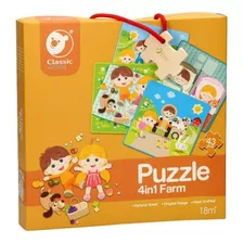 Puzzle 4 En 1 La Granja - Classic World