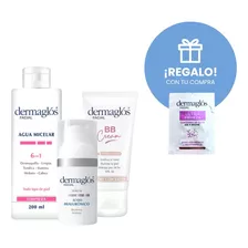 Combo Dermaglos Rutina De Dia Facial Express Con Color