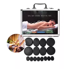 Kit De Piedras Calientes 16 Piezas Maletin Electrico Spa