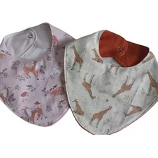 Bandanas Baberos Impermeables Reversibles Pack X4 Unidades