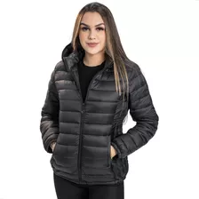 Jaqueta Puffer Feminina Acolchoada Nylon Inverno Impermeável