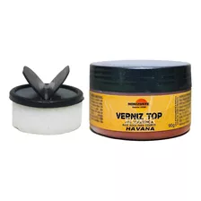 Verniz Top Havana Creme Couro Tenis Bota Sapato 90g + Esponj