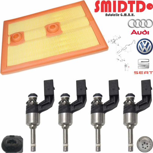 4 Inyectores De Gasolina Y Filtro Vw Passat 1.4 Tsfi 10-17 Foto 2