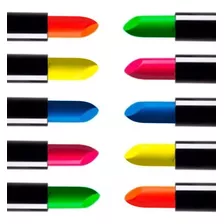 10 Labial Colores Neon Maquillaje Ultravioleta Uv Lipstick
