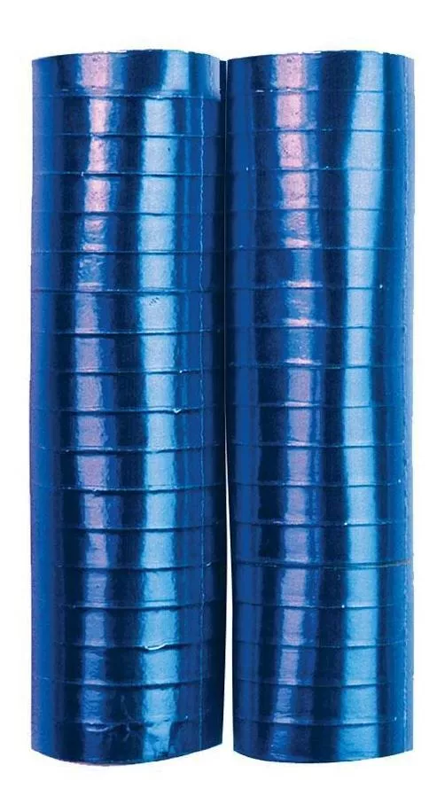 Serpentina Metalizada Azul Pack X 2 Unds, 8 Metros