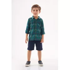 Camisa Xadrez Verde - Up Baby