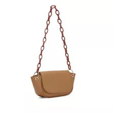 Bolsa Forever 21 Con Cadena Larga Para Mujer Cafe