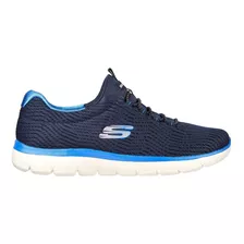 Tenis Skechers Summits Mujer Deportivo De Malla Color Azul 