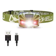 Linterna Frontal Recargable Por Usb: 180 Lúmenes, Hast...