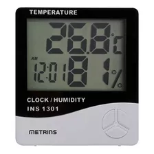 Termo - Higrômetro Com Relógio + Certificado De Calibração