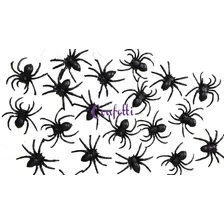 24 Arañas Plásticas Medianas Halloween