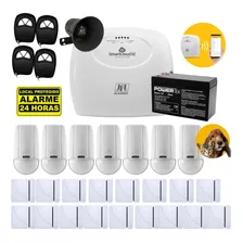 Kit Alarme Wifi Jfl 17 Sensor Sf Magnético E 7 Infravermelho